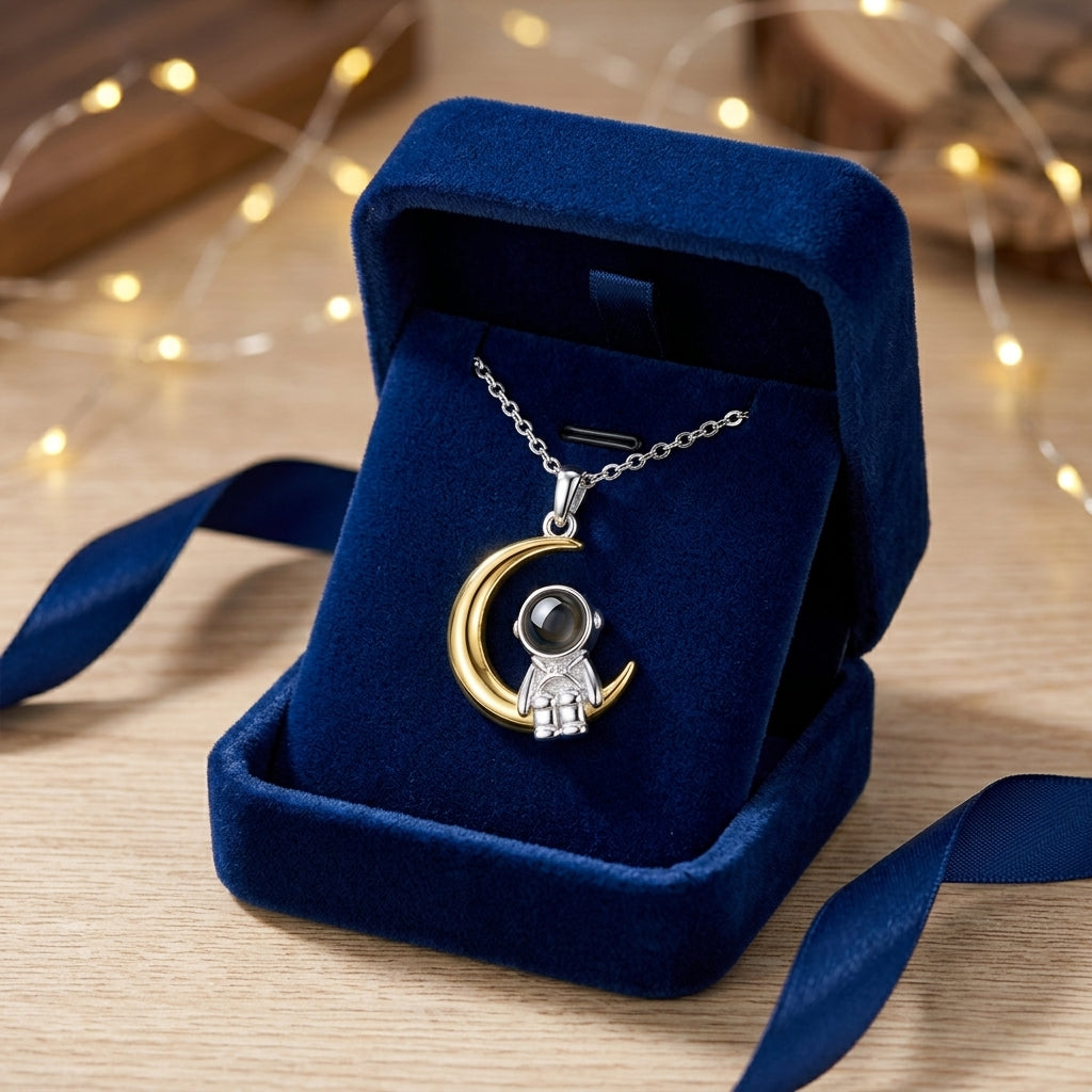 Collier Astronaute Lune – Souvenance